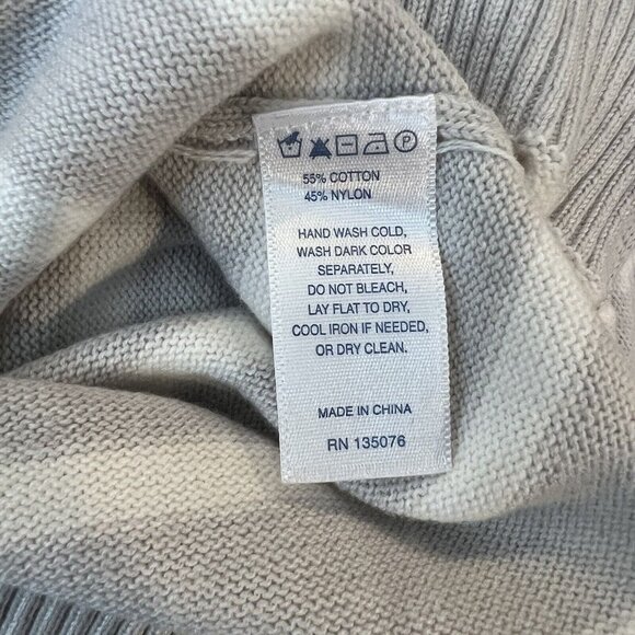C Wonder Sweater XXS Womens Grey Cream‎ Jewel Boat Neck Striped Pullover - Picture 9 of 9